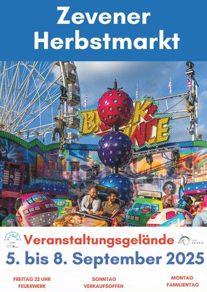 Plakat der Veranstaltung Herbstmarkt Zeven vom 05.-08. September 2025 2025