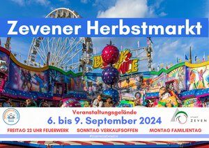 Plakat vom Zevener Herbstmarkt 2024